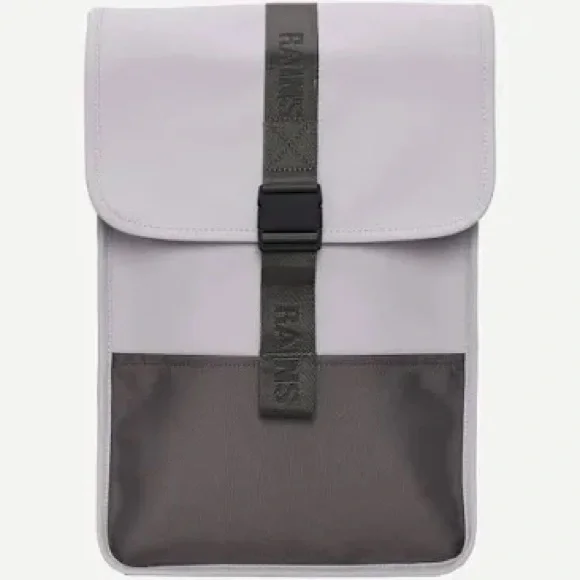 Rains Waterproof Backpack Off-White/Stone with Signature Carabiner Closure Rains® Clip Front Backpack in Beige for $160 | Free Shipping main image 2